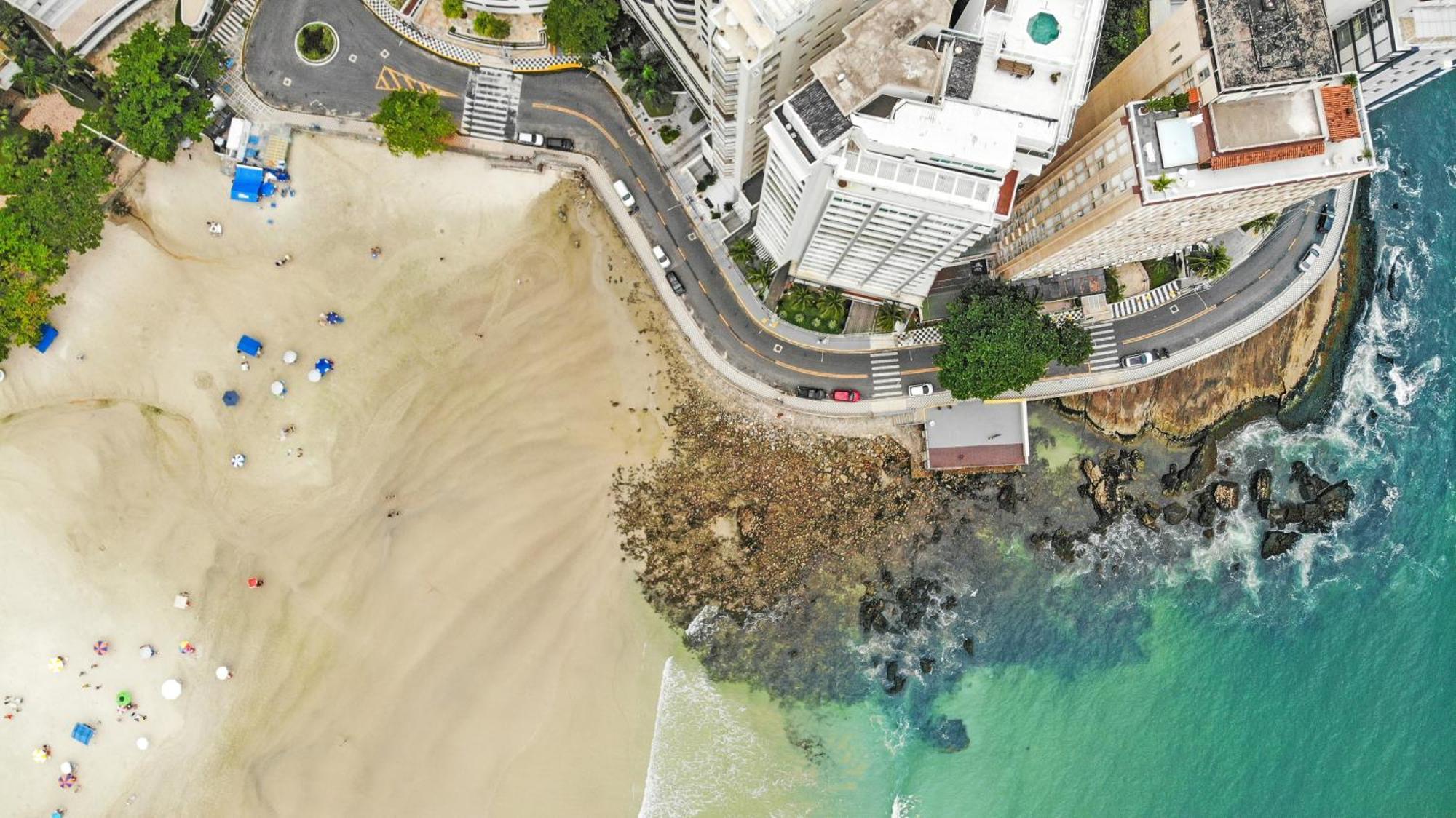 Vista Incrivel Beira-Mar Espacoso 4 Qts Ac Guarujá Kültér fotó